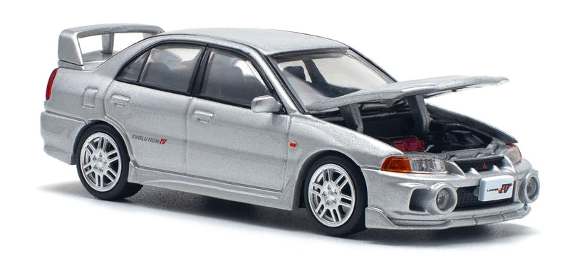 1/64 MITSUBISHI LANCER EVOLUTION IV - STEEL SILVER