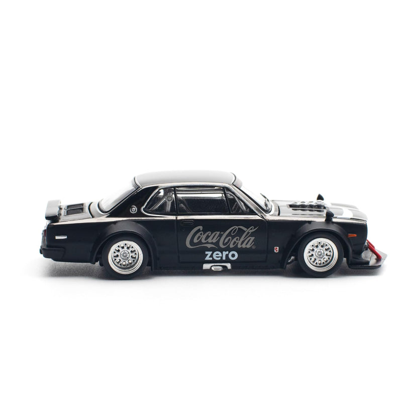 1/64 SKYLINE GT-R V8 DRIFT (HAKOSUKA) COCA COLA CHROME BLACK