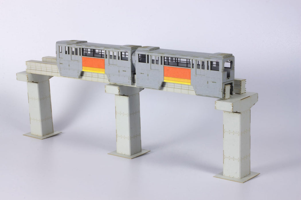 1/150 Scale Paper Kit Tama Intercity Monorail 1000 Series 2 Car Set