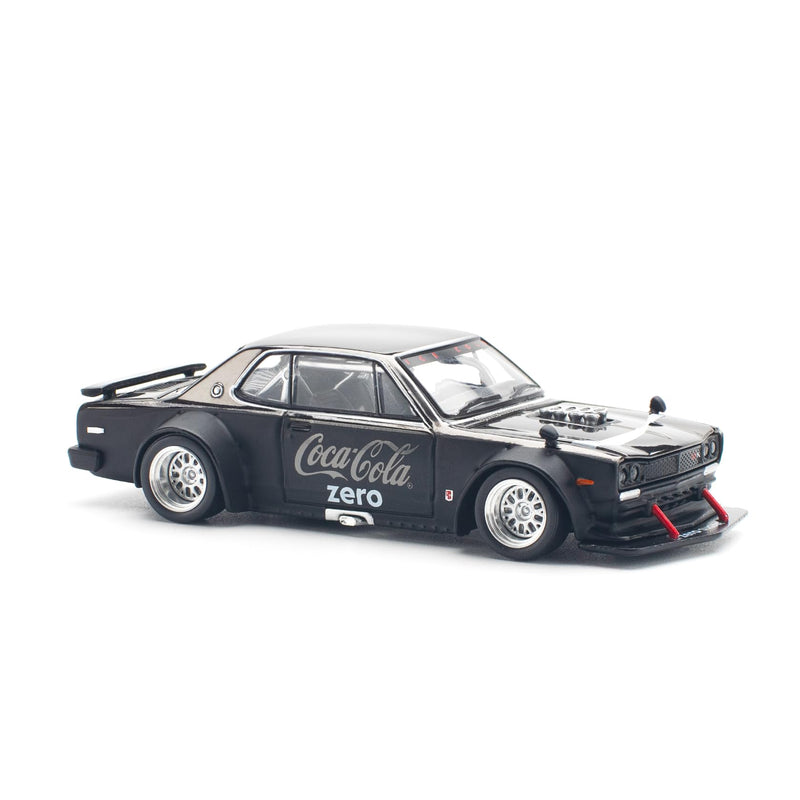 1/64 SKYLINE GT-R V8 DRIFT (HAKOSUKA) COCA COLA CHROME BLACK