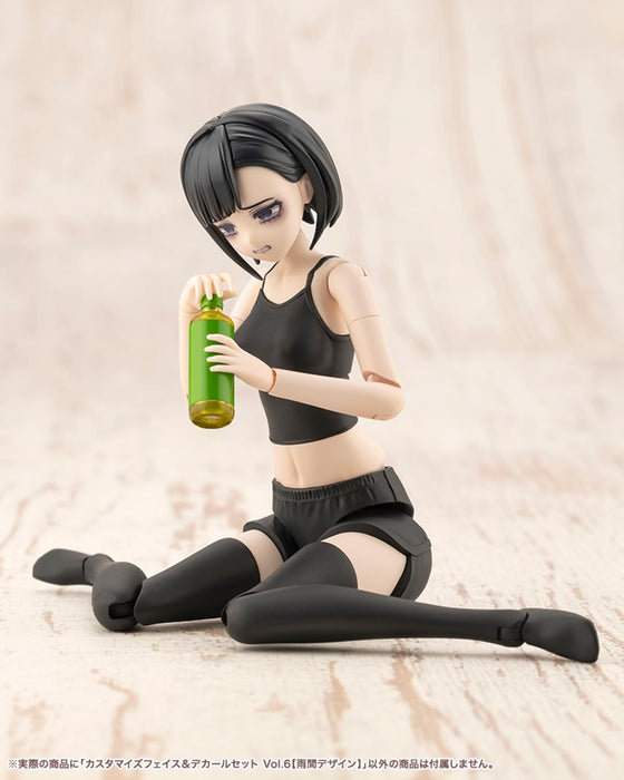 壽屋(KOTOBUKIYA) 創彩少女庭園 カスタマイズフェイス&デカールセット Vo.l6【雨間デザイン】 全高約18mm 1/10スケール プラモデル