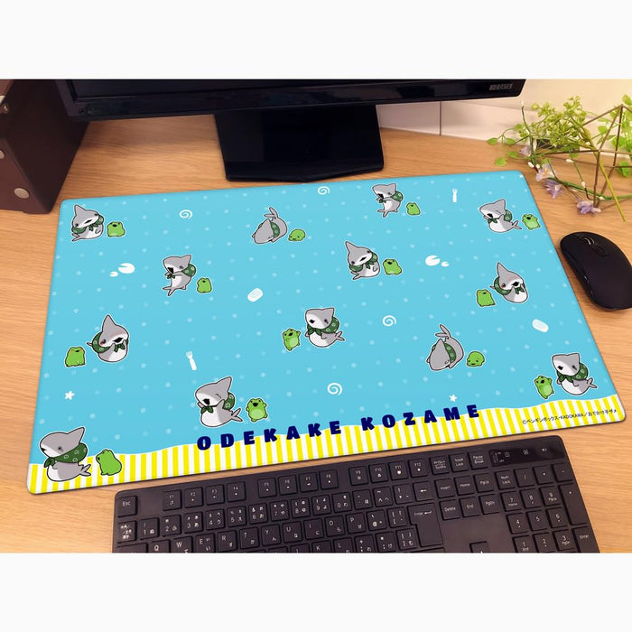 "Odekake Kozame" Rubber Mat Kozame-chan & Kaeru-chan