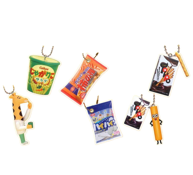 ウルトラニュープランニング ULCAP カルビー×亀田製菓×ロッテ 3社スペシャルコラボ! ミニチュアマスコットアソート × 全6種セット フルコンプ ガチャガチャ カプセルトイ