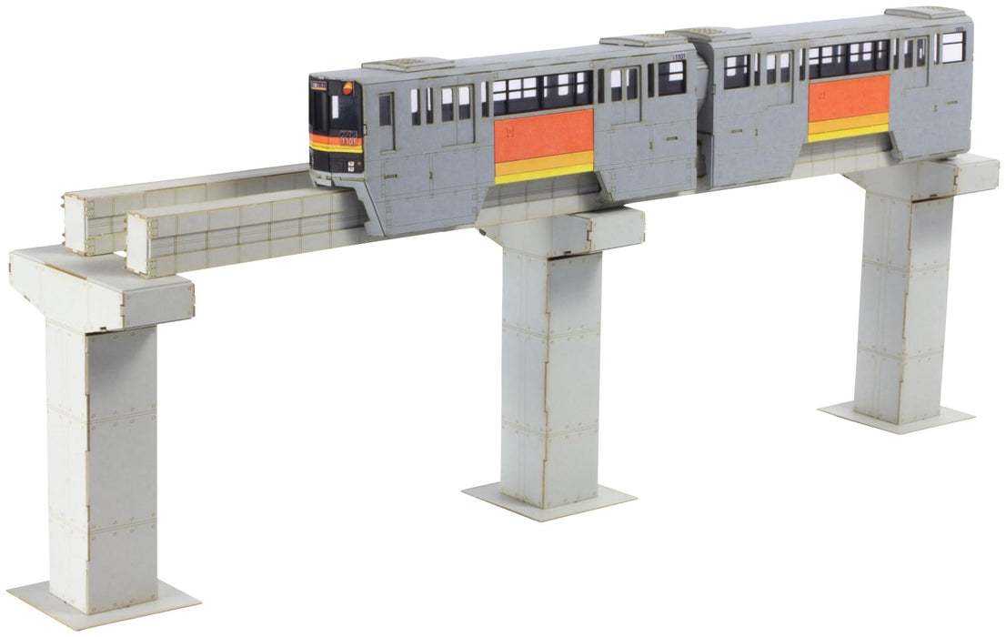 1/150 Scale Paper Kit Tama Intercity Monorail 1000 Series 2 Car Set