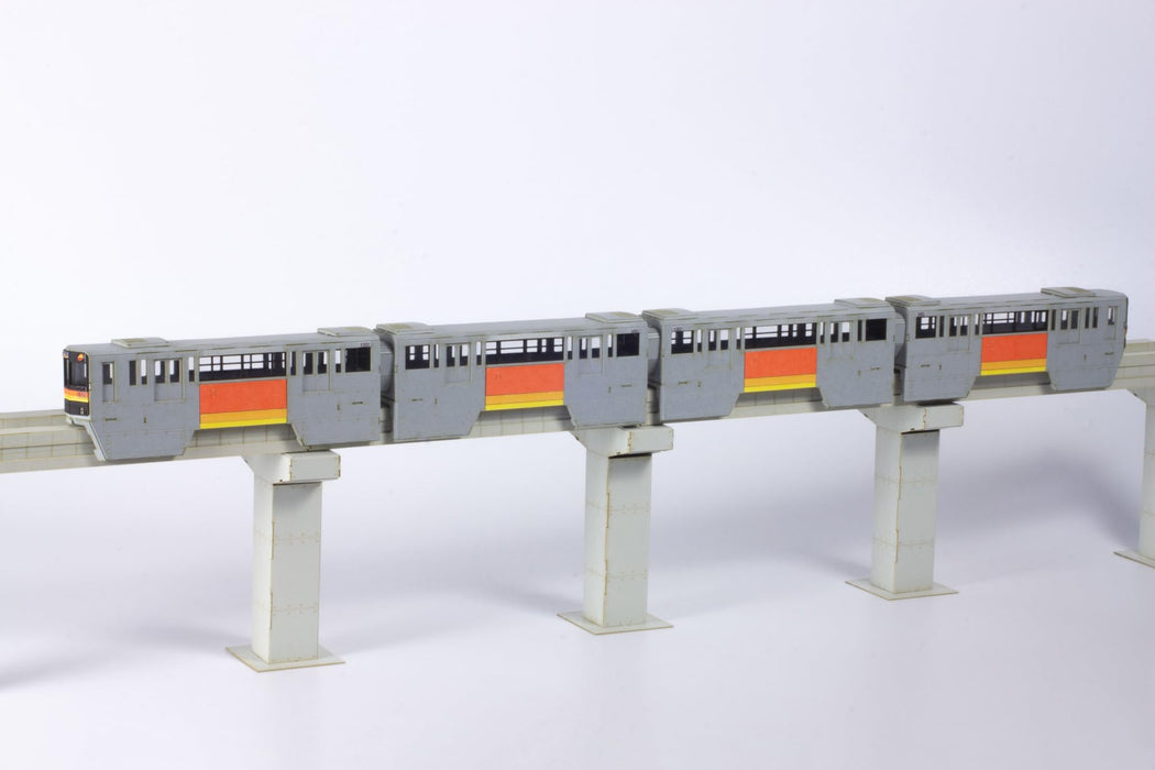 1/150 Scale Paper Kit Tama Intercity Monorail 1000 Series 4 Car Set