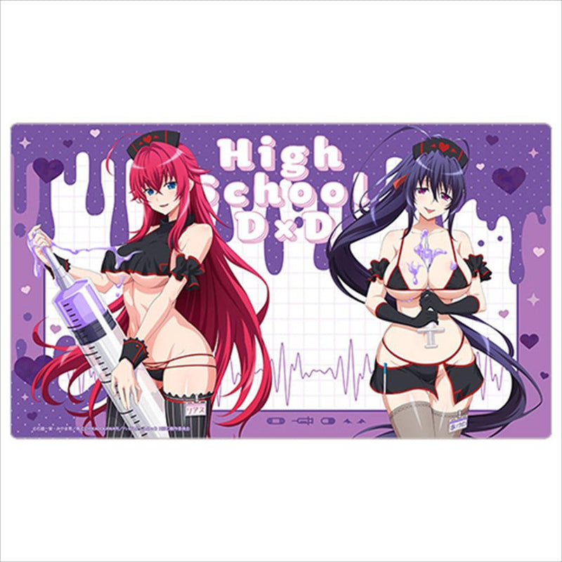 "High School DxD Hero" Original Illustration Rubber Mat Rias Gremory & Himejima Akeno / Black Nurse