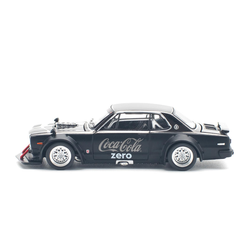 1/64 SKYLINE GT-R V8 DRIFT (HAKOSUKA) COCA COLA CHROME BLACK