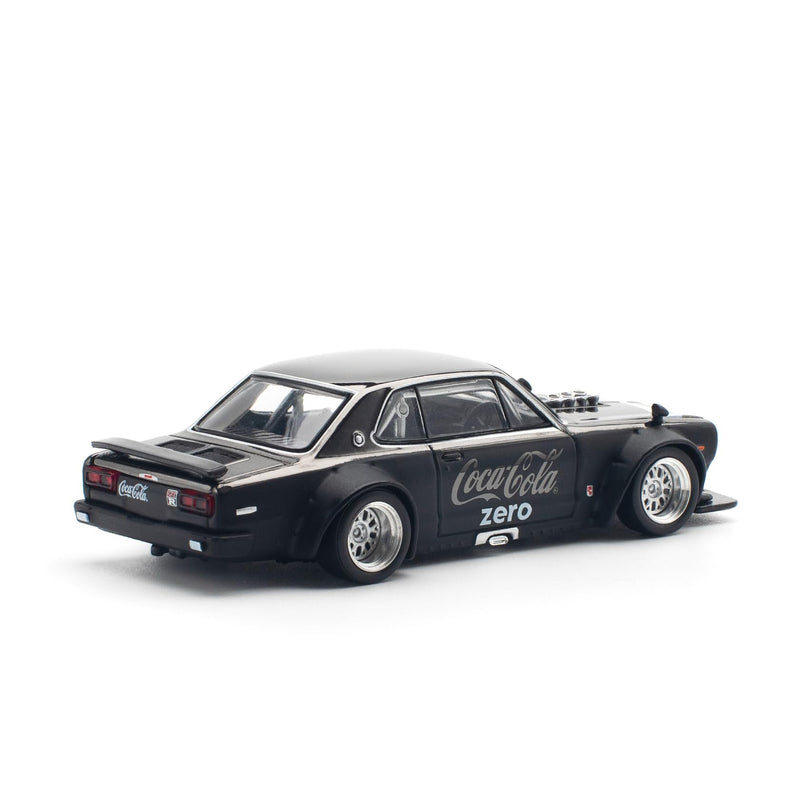 1/64 SKYLINE GT-R V8 DRIFT (HAKOSUKA) COCA COLA CHROME BLACK