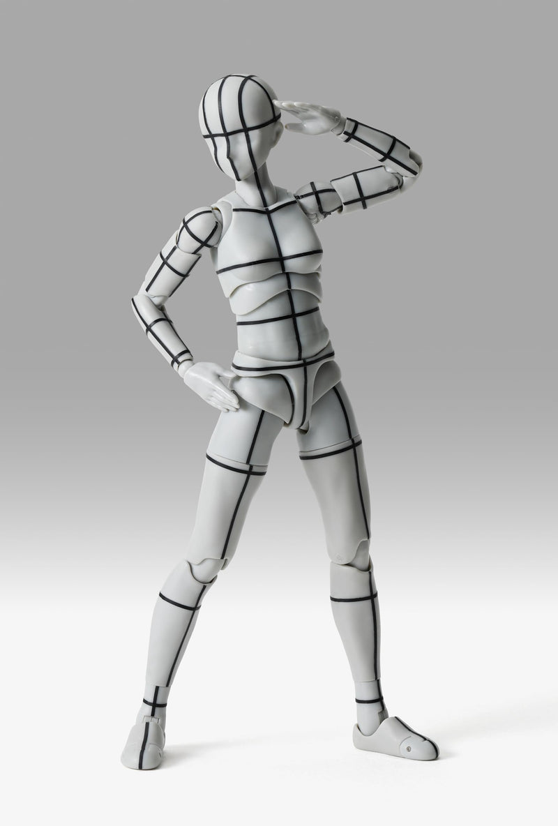 S.H.Figuarts Body-chan -Sports- Edition -Wire Frame- (Gray Color Ver.)