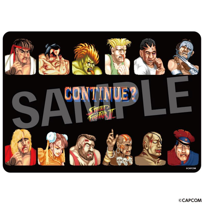 "Street Fighter II" Illustration Play Mat Next Turn CONTINUE?