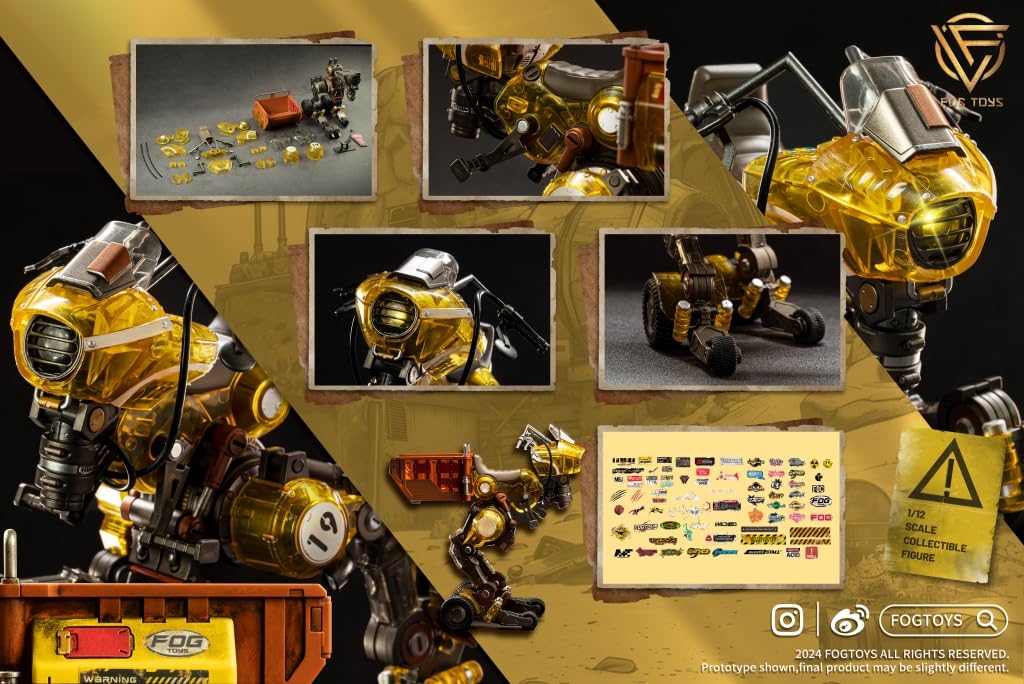 FOGTOYS FANTASY ALPHABET VEHICLE SERIES 02RT "RAPTOR" TRANSLUCENT VER. 1/12 SCALE ACTION VEHICLE