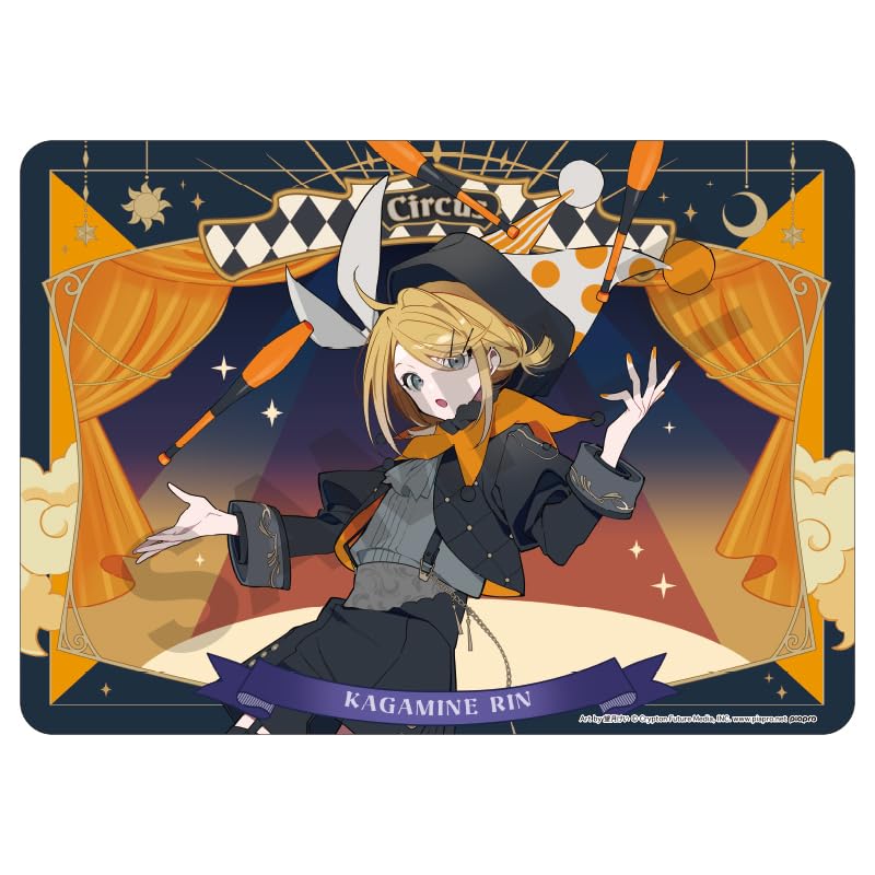 Hatsune Miku Rubber Mat Kagamine Rin Black Circus