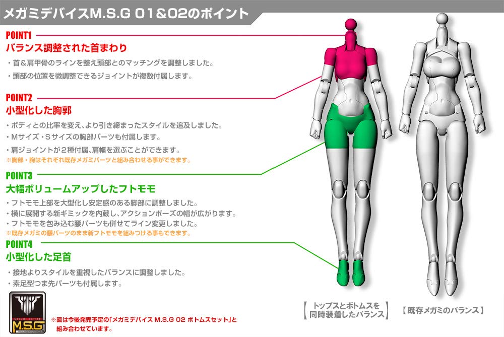 Megami Device M.S.G 01 Tops Set Skin Color A