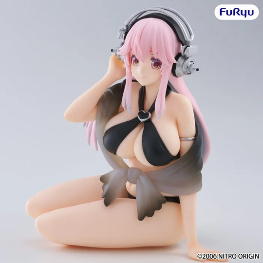 Super Sonico Noodle Stopper Figure Swimsuit Black Color Ver.