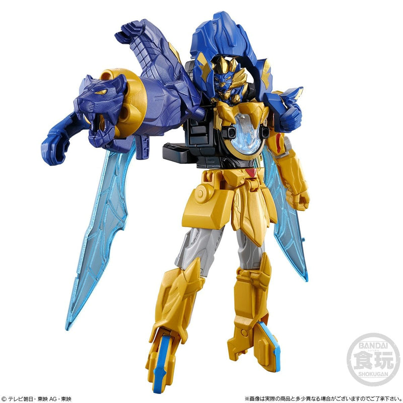 "No. 1 Sentai Gozyuger" Mini Pla Gattai Series 01 Tega Sword & Leon Buster 50 & Tyranno Hammer 50