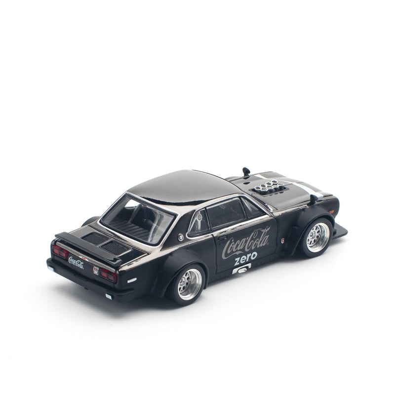 1/64 SKYLINE GT-R V8 DRIFT (HAKOSUKA) COCA COLA CHROME BLACK