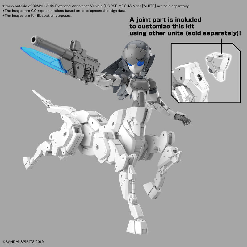 30MM 1/144 Extended Armament Vehicle (Horse Mech Ver.) White