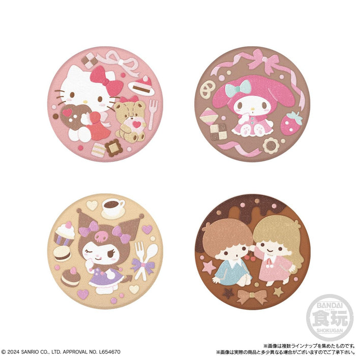 Sanrio Characters Embroidery Can Badge Biscuit 3