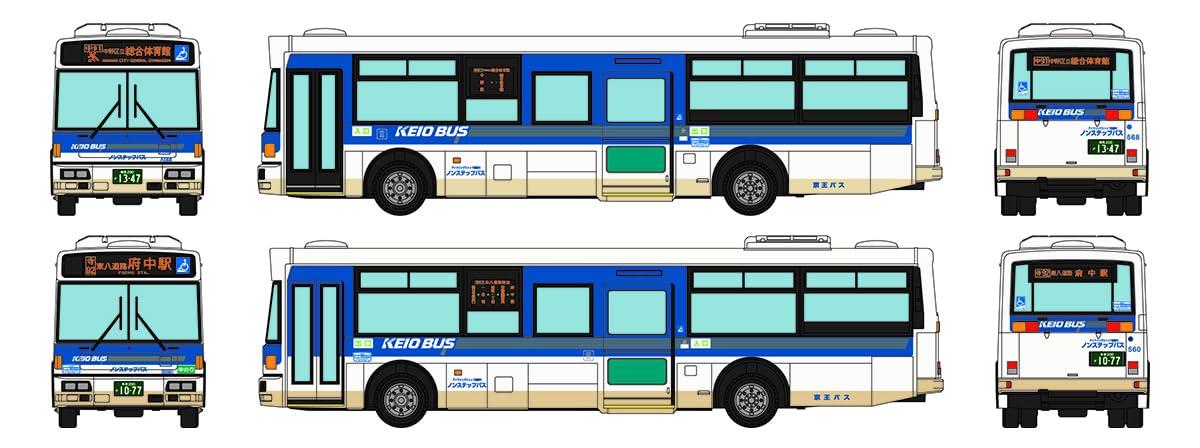 The Bus Collection Keio Bus Good Bye Nishiko 96MC Medium Long Car Keio Bus Color 2 Car Set