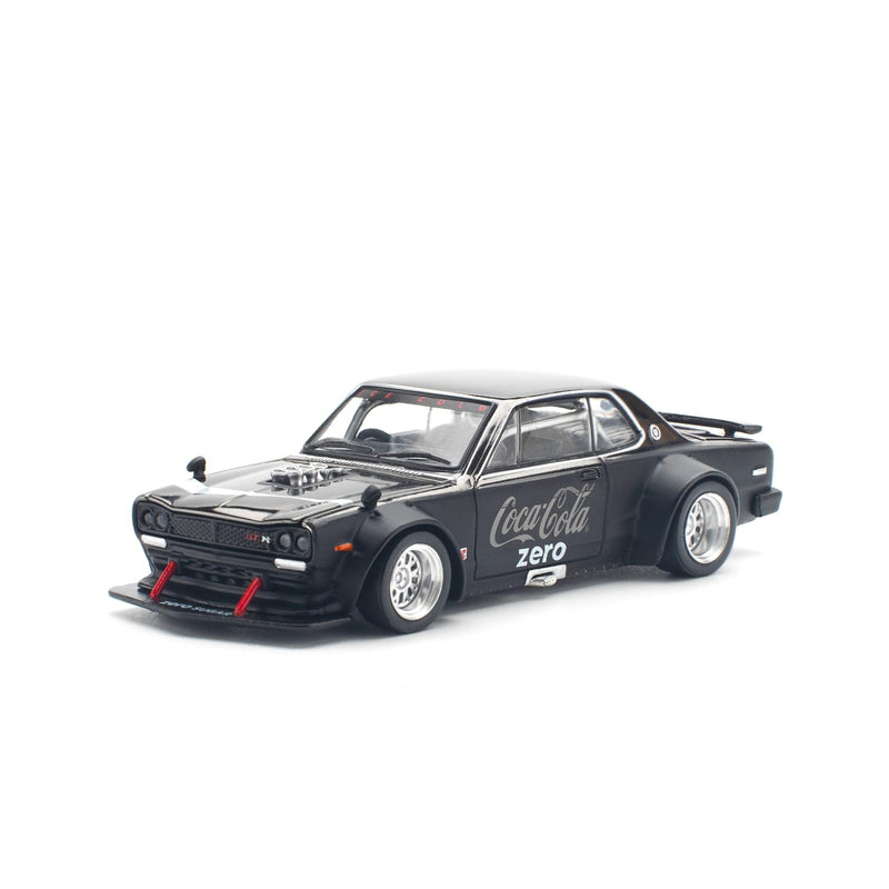 1/64 SKYLINE GT-R V8 DRIFT (HAKOSUKA) COCA COLA CHROME BLACK