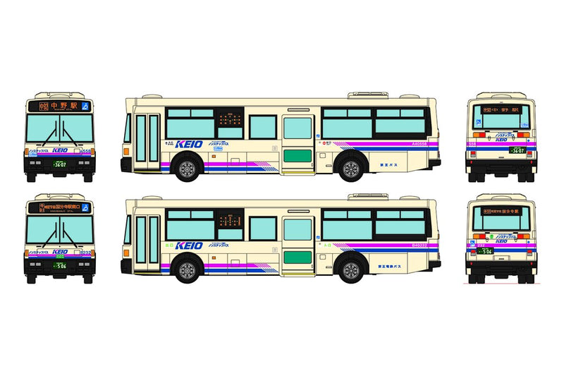 The Bus Collection Keio Bus Good Bye Nishiko 96MC Medium Long Car Keio Electric Railway Bus Color 2 Car Set