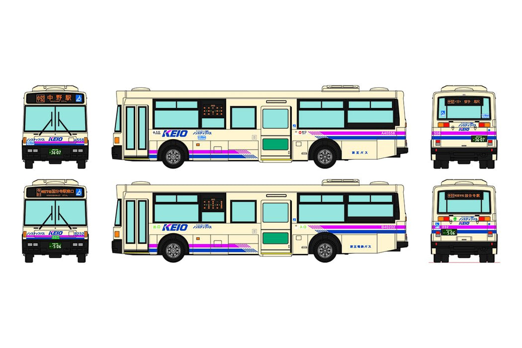 The Bus Collection Keio Bus Good Bye Nishiko 96MC Medium Long Car Keio Electric Railway Bus Color 2 Car Set