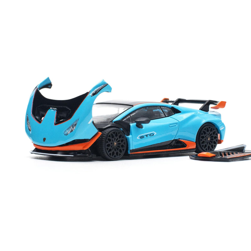 1/64 LAMBORGHINI HURACAN STO BLU LAUFEY/ARANCIO XANTO