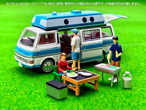 1/64 Scale Tomica Limited Vintage NEO TLV-N312a Nissan Caravan Camper (White / Light Blue) 1973