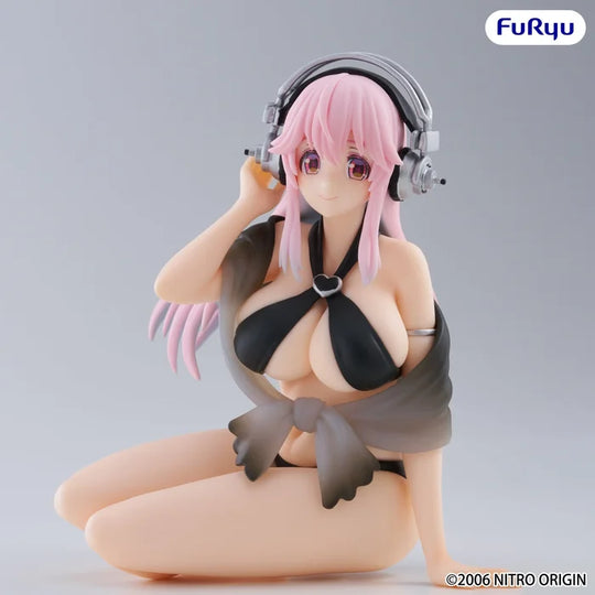 Super Sonico Noodle Stopper Figure Swimsuit Black Color Ver.