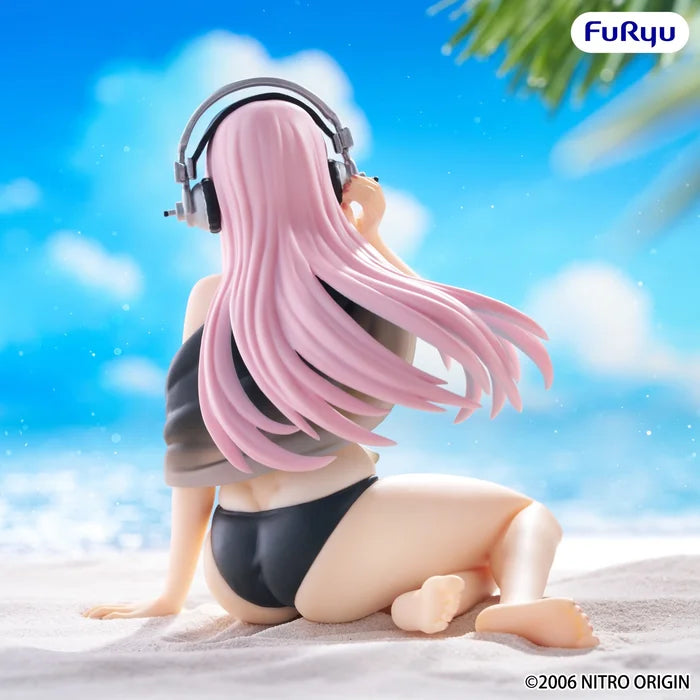 Super Sonico Noodle Stopper Figure Swimsuit Black Color Ver.