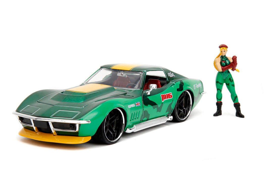 "Street Fighter" 1/24 Scale Die-cast Mini Car with Figure Cammy & 1969 Chevrolet(R) Corvette(R) Stingray(TM) ZL1