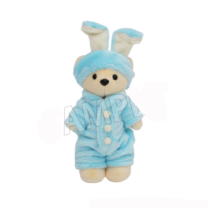 Kumamate Roomwear Rabbit Turban Set Costume for Plush Blue