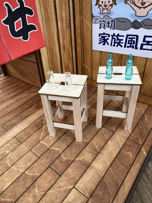 1/12 Everyone's Chair at Hot Spring Inn (with Milk Bottle 2 Pieces & Ramune Bottle 2 Pieces) SP-013