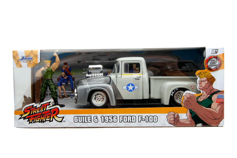 "Street Fighter" 1/24 Scale Die-cast Mini Car with Figure Guile & 1956 Ford F-100