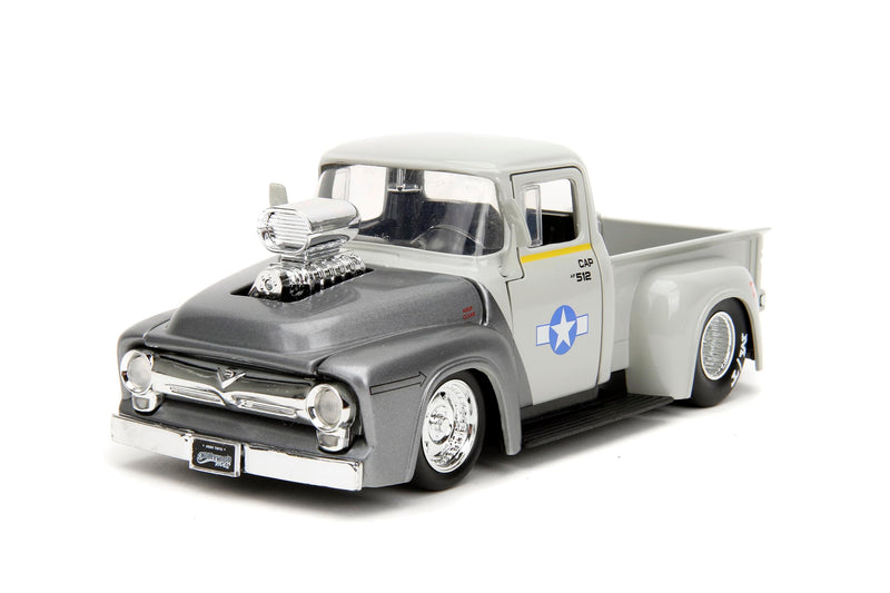 "Street Fighter" 1/24 Scale Die-cast Mini Car with Figure Guile & 1956 Ford F-100