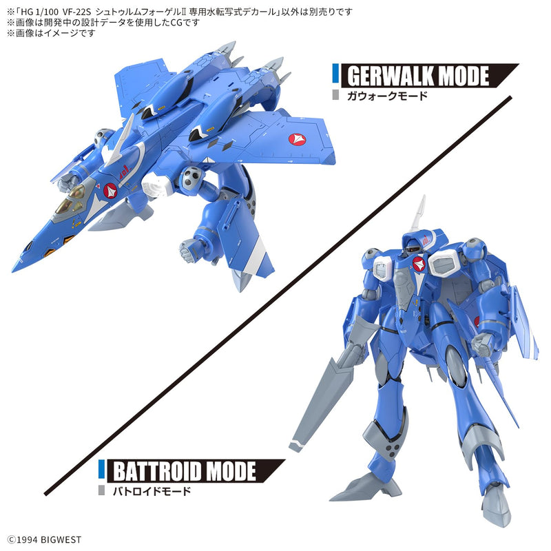 HG 1/100 "Macross" Series Water Slide Decal for VF-22S Sturmvogel II