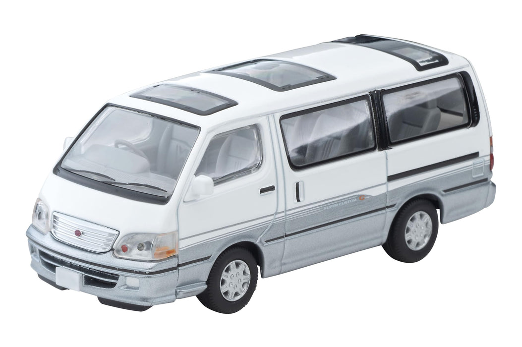 1/64 Scale Tomica Limited Vintage NEO TLV-N216d Toyota Hiace Wagon Super Custom G (White / Silver) 2001