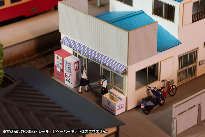 1/80 Scale Paper Kit Town Corner Accessory Series Store General Store