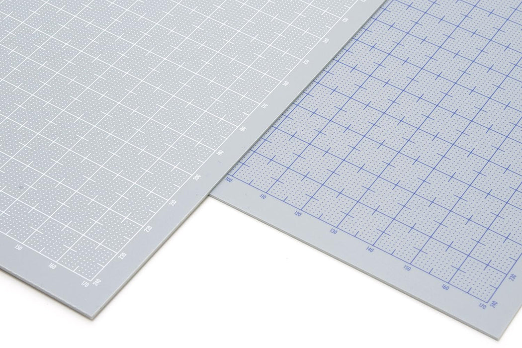 Plastic Plate Gray with Scale Thickness 2.0mm Scale Printing: Blue