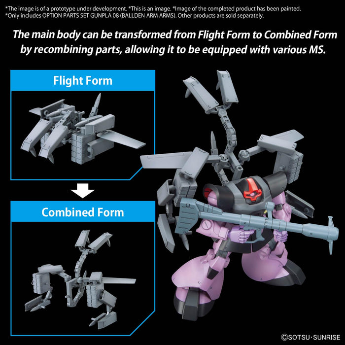 Optional Parts Set Gunpla 08 "Gundam Build Fighters Try" (Ballden Arm Arms)