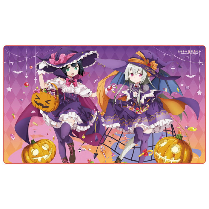 "Ms. Vampire who lives in my neighborhood" Original Illustration Halloween Rubber Mat