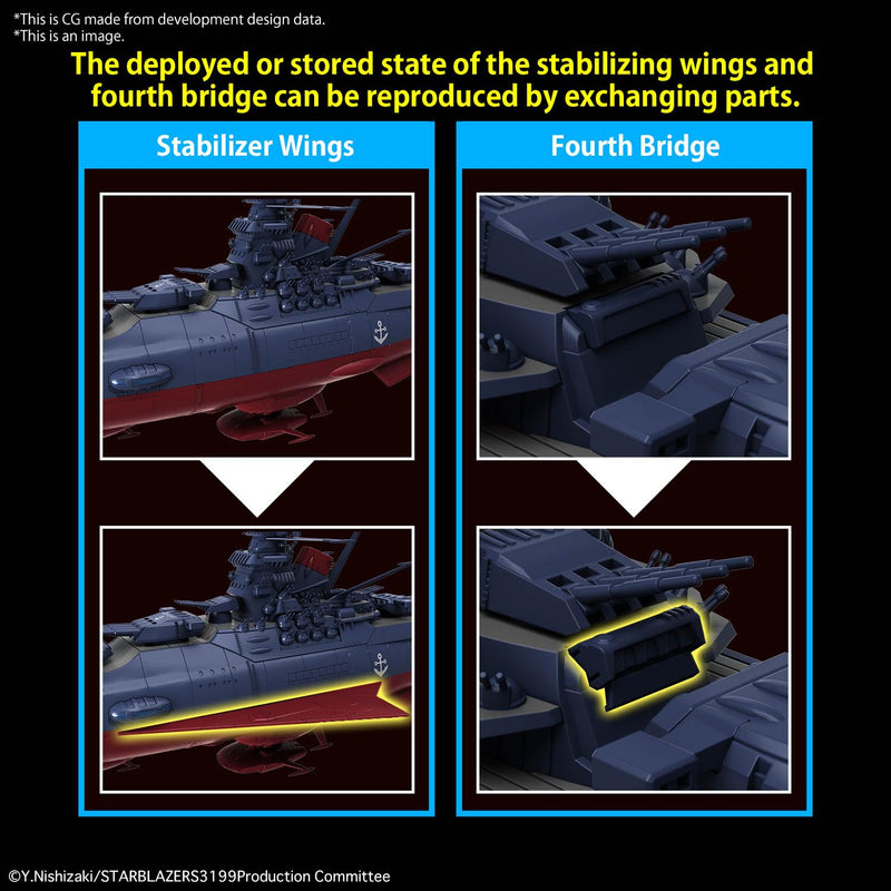 1/1000 "Be Forever Yamato: Rebel 3199" Space Battleship Yamato 3199 (The 3rd Remodeled Model: Commemorative Painting for The War Award Ceremony)