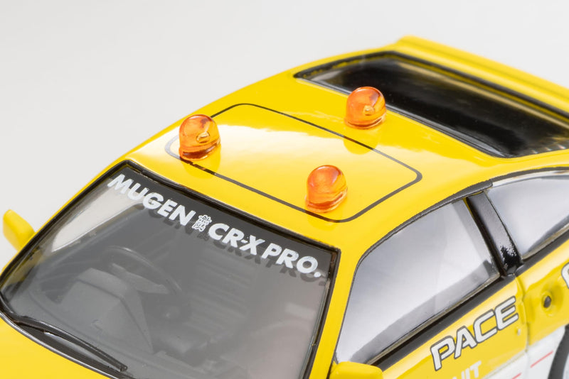 1/64 Scale Tomica Limited Vintage NEO TLV-N318b Honda Ballade Sports CR-X MUGEN CR-X PRO Suzuka Circuit Pace Car (Yellow / White)