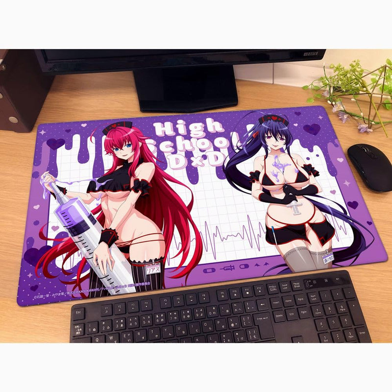 "High School DxD Hero" Original Illustration Rubber Mat Rias Gremory & Himejima Akeno / Black Nurse