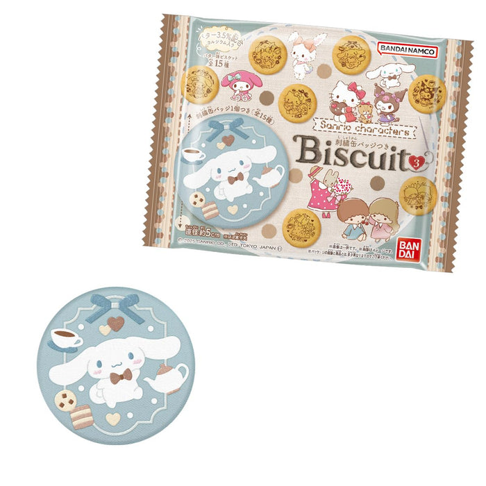 Sanrio Characters Embroidery Can Badge Biscuit 3