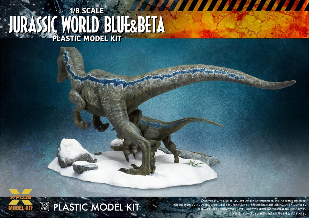 1/8 Scale "Jurassic World: Dominion" Velociraptor Blue & Beta Plastic Model Kit