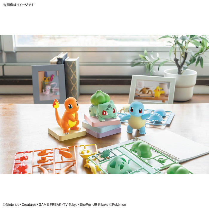 "Pokemon" Pokemon Plastic Model Collection PokePla Quick!! 11 + 13 + 17 Charmander & Bulbasaur & Squirtle