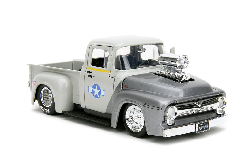 "Street Fighter" 1/24 Scale Die-cast Mini Car with Figure Guile & 1956 Ford F-100