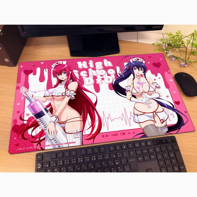 "High School DxD Hero" Original Illustration Rubber Mat Rias Gremory & Himejima Akeno / White Nurse