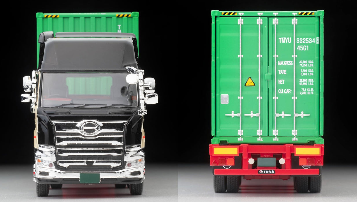 1/64 Scale Tomica Limited Vintage NEO TLV-N292c Hino Profia 40ft Sea Container Trailer (Toho Sharyo TC36H1C34) (Black)